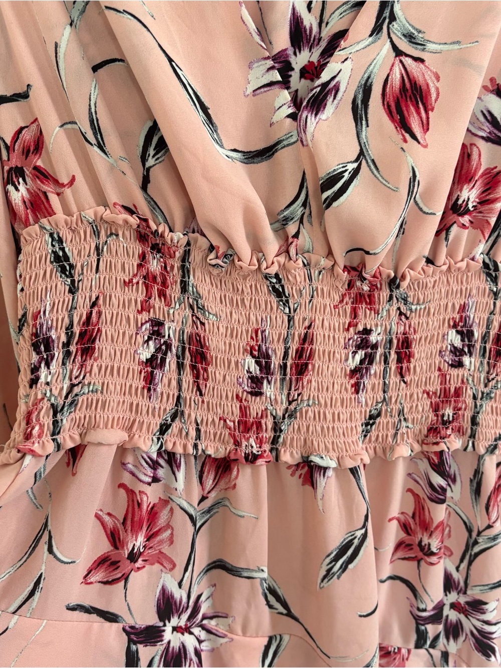 free press Pink Floral Smocked Waist Maxi Dress - Picture 6 of 7